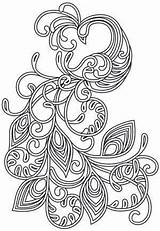 Quilling Peacock sketch template