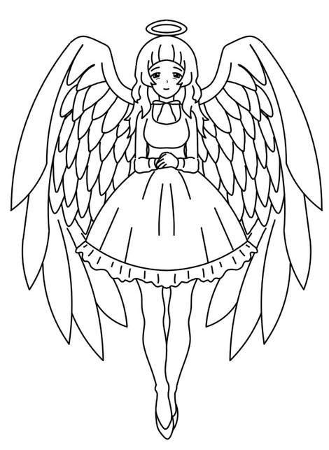 coloring pages  anime angels