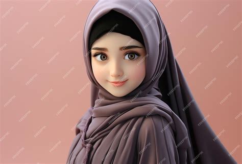 Premium Ai Image Super Cute Girl Wearing Hijab