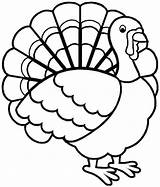 Turkey Thanksgiving Printable Clipart Coloring Pages Preschool Colouring Library sketch template