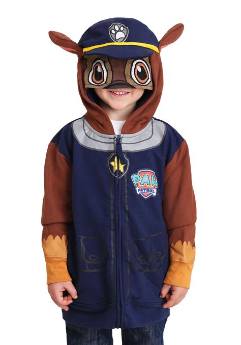 paw patrol chase boys costume hoodie tv show costumes