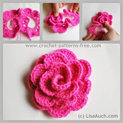 crochet patterns  designs  lisaauch  crochet flower