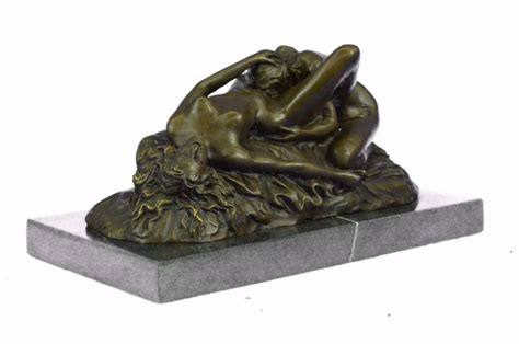 lambeaux two lesbian girl bronze sculpture onmarble base