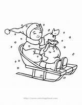 Coloring Sledding Pages Library Clipart Children Sled Popular Comments Kids sketch template