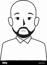Bald Beard sketch template