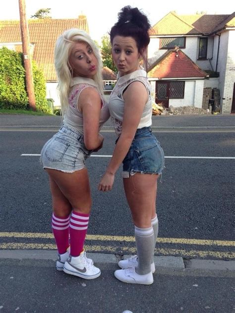 british chav sluts butt cheeks hanging out shorts