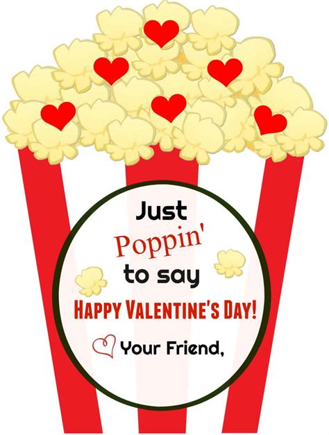easy popcorn valentines day cards  printable included supermommy