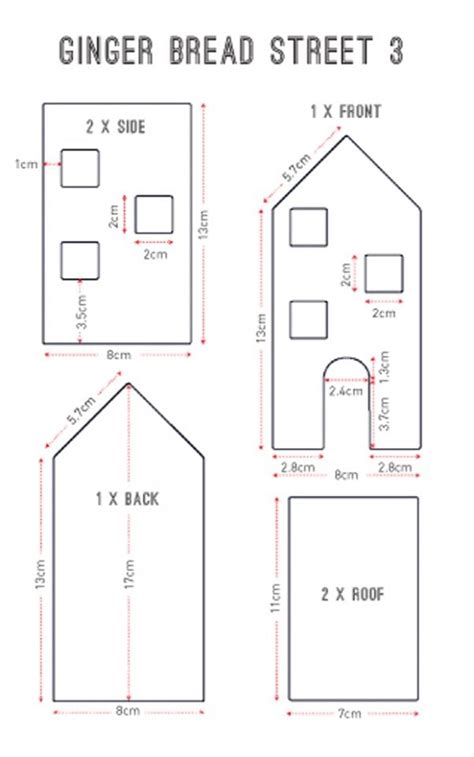 printable gingerbread house templates