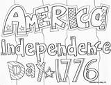 Coloring Independence Pages America 1776 Doodle Alley Coloringbay sketch template