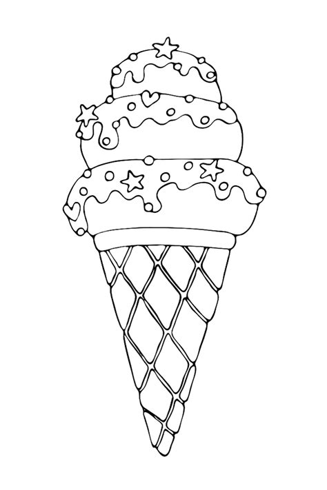 ice cream coloring page preschool subeloa