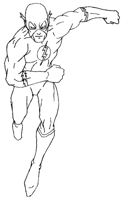 flash running coloring page coloring home