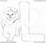 Lion Outlined Coloring Illustration Royalty Clipart Bnp Studio Vector 2021 sketch template