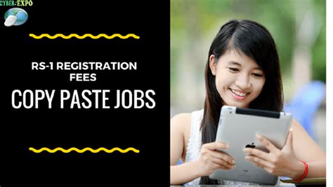 copy paste jobs  rs  registration fees  year