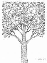 Coloring Tree Blossom Pages Kids Now Trees Kidspressmagazine Nature Blossoms Bloom Adult sketch template