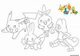 Pikachu Treecko Mudkip Torchic Pokémon Coloriages Tortank Bulbizar Gratuitement Glamorous Classique Harmonieux Lixy sketch template