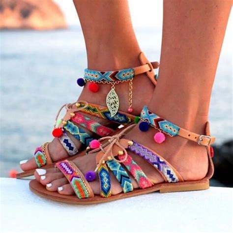 youyedian ladies summer sandals  beach women bohemia sandals