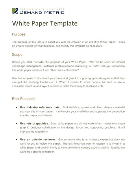 white paper template paper template paper outline paper template