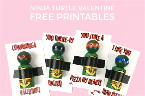 ninja turtle valentines  printable