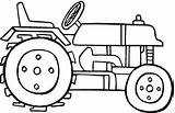 Tractor Pages Coloring Print Farm sketch template