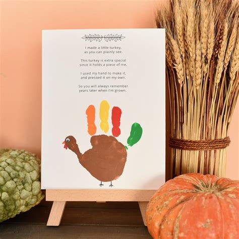 printable turkey handprint poem printable