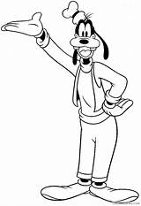 Goofy Coloring Pages Drawing Disney Mickey Mouse Kids Printable Friends Colouring Print Dingo Sheets Donald Coloring4free Duck His Getcolorings Cartoon sketch template