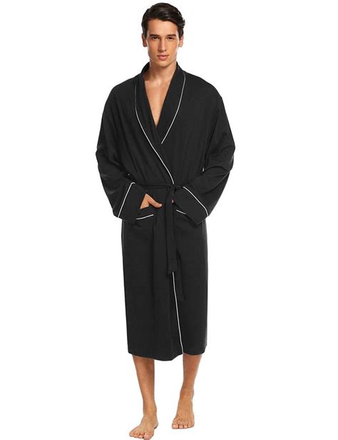 bathrobe mens cotton spa robes lightweight bath robe lounge sleepwear