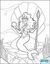 Mermaid Coloring Princess Pages Hellokids Disney Kids Color Drawings Visit Sheets Print sketch template