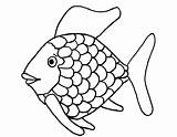 Fish Colouring Drawing Coloring Pages Color Rainbow Getdrawings sketch template