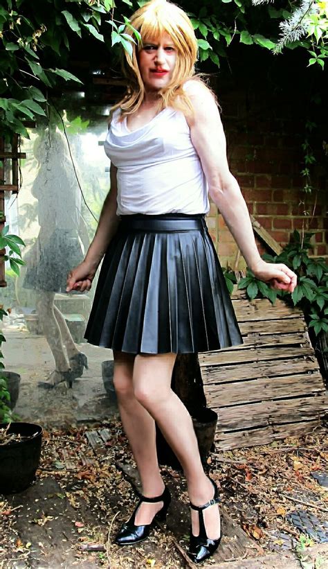 faux leather pleated skirt fauxleatherskirt… in 2019 men wearing skirts skirts faux