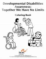 Disability Coloring Awareness Book Developmental Month Ambassador Kit Family sketch template