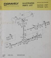 gravely tractor original illustrated parts list rotary culitvator  ebay