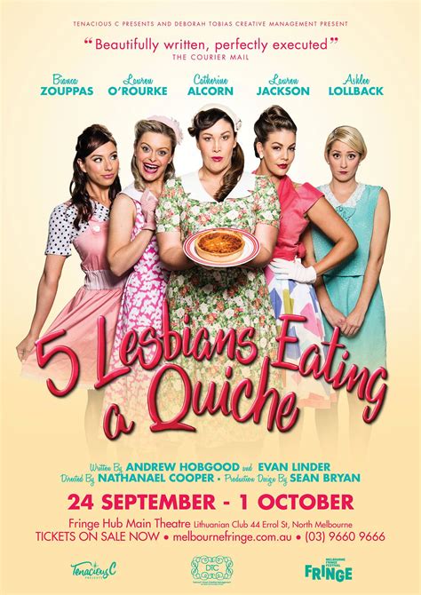 5 lesbians eating a quiche australia melbourne vic