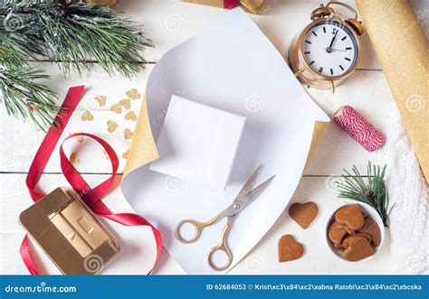 christmas theme gift wrapping process stock image image  presents life