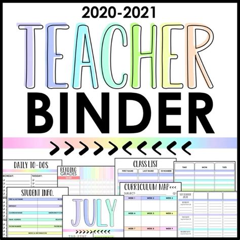 student teacher binder template