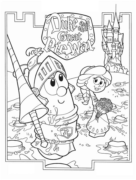 printable veggie tales coloring pages  kids