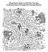 Dora Maze Rattlesnake sketch template