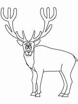 Coloring Elk Alce Wapiti Assustado Pintarcolorir Alces Hippo2 Deer Tudodesenhos Buscando Moose sketch template