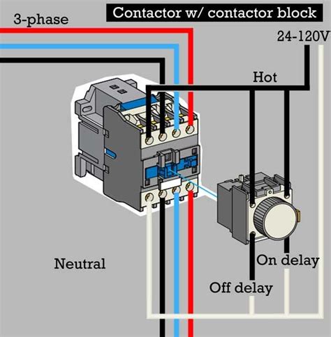 wire contactor block delay timer httpwaterheatertimerorghow  wire contactor block
