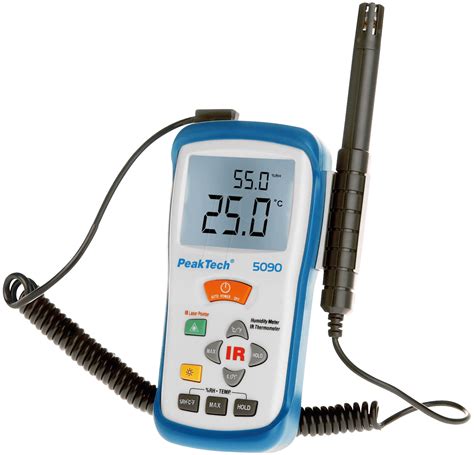 peaktech  ir temperature  humidly measuring device  reichelt elektronik