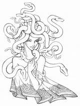Medusa Coloring sketch template