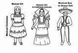 Coloring Mexican Pages Dress Dancing Color Printable Lady Colorluna sketch template