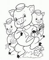 Pigs Coloring Little Three Pages Printable Story Sheets Activity Brick Clipart Print Library Popular Celebrate Coloringhome sketch template