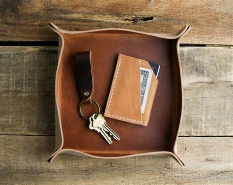 discover  inspiring finds  day etsy leather valet tray leather horween leather