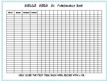 page daily aba data sheet  ablls  autism educational supports