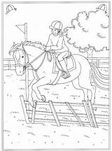 Coloring Pages Horse Jumping Kids Manege Horses Kleurplaten Fun Op Popular Sheet Printable Choose Board Color sketch template