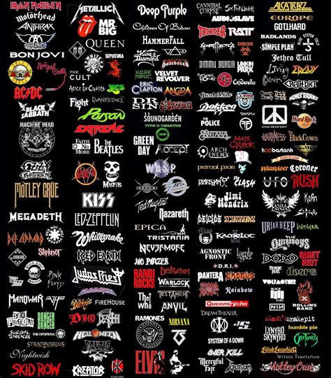 rock  roll band logo logodix
