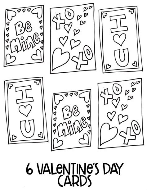 valentines cards coloring page  print  color