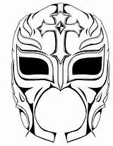 Rey Mysterio Mask sketch template
