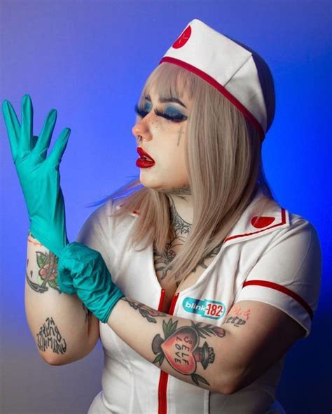 Beautiful Nurse Goth Model Professional Image Goth Makeup Nurse
