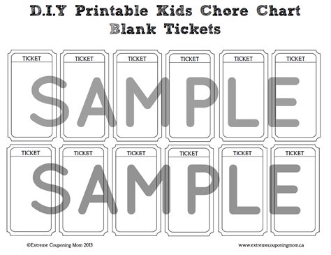 printable childrens chore chart archives extreme couponing mom